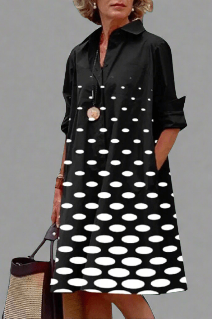 Faith | Robe midi élégante avec col anti-soleil