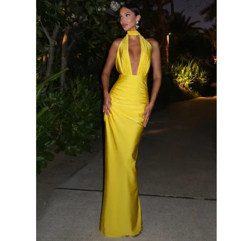 Robe de Soirée Support sans dossier pour femme | Maxi