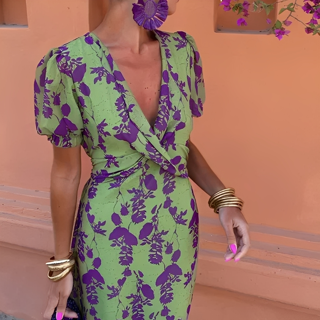 Aglaé - Robe élégante avec fleurs pour femmes