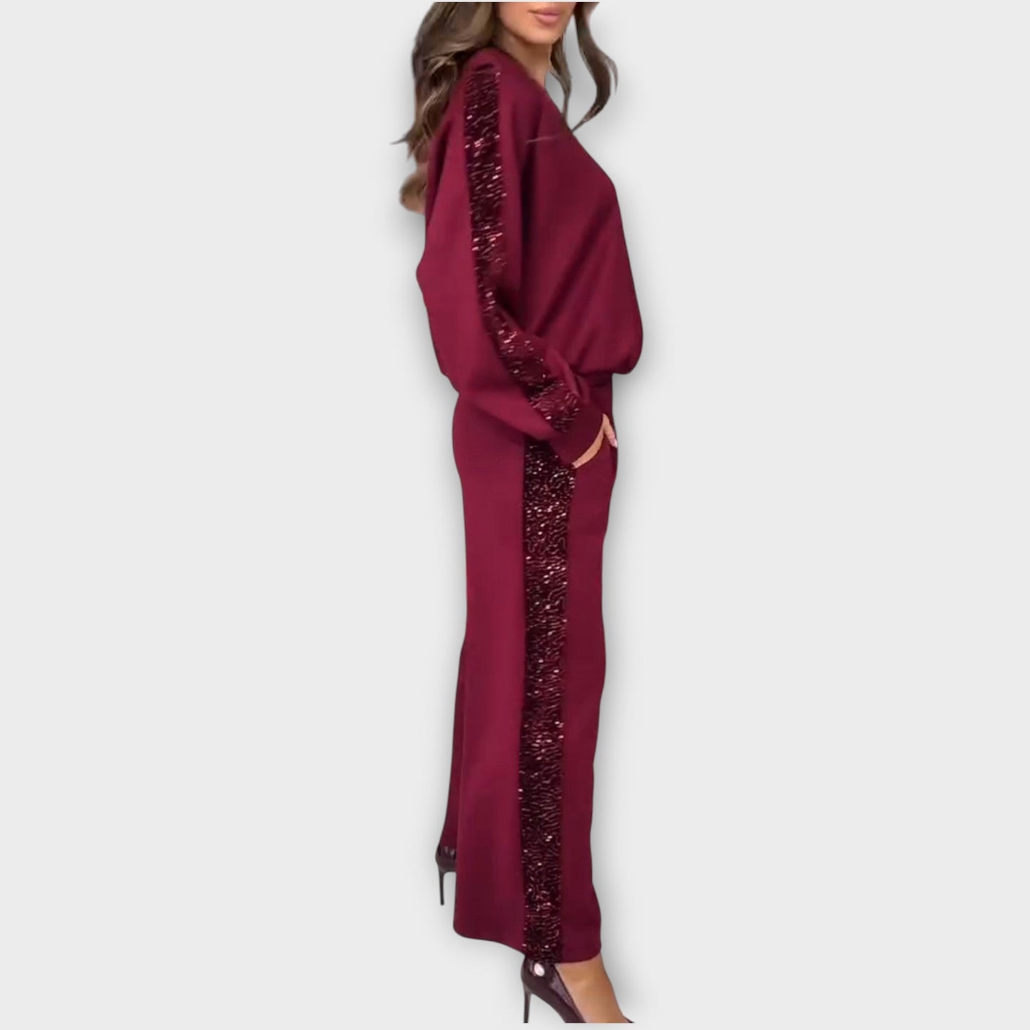 Ensemble Lounge avec Bord de Paillettes