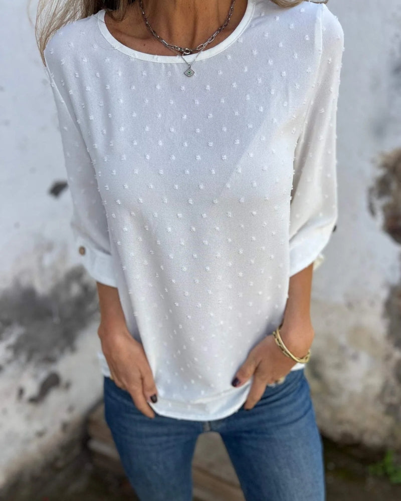 VARENA - Blouse en Chiffon Jacquard Chic