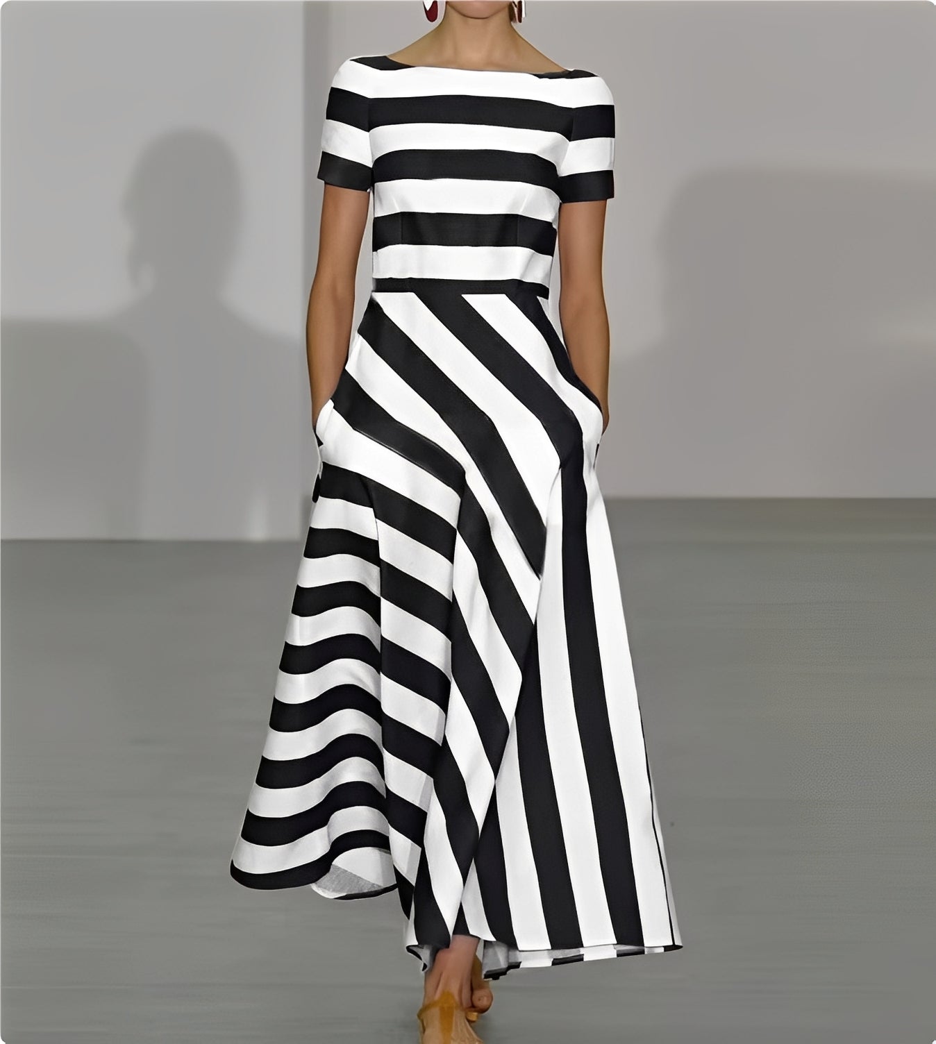 Rebecca - Élégant robe maxi en ligne A pour femmes