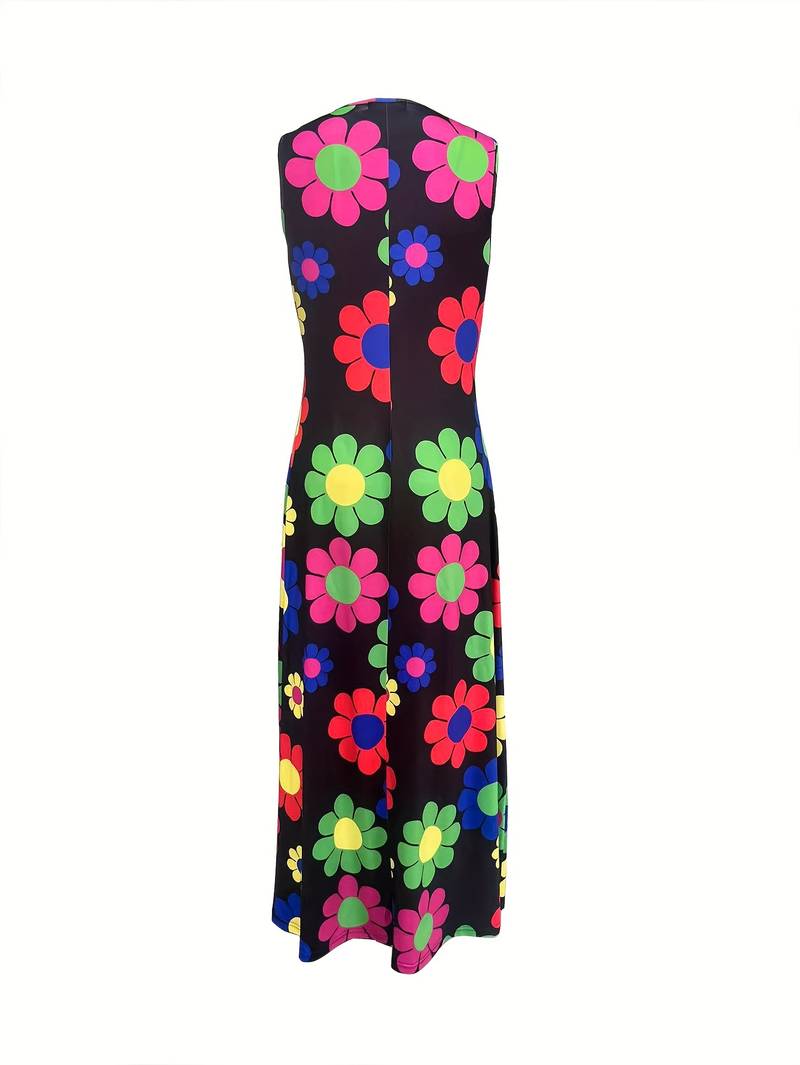 Grace - Robe à fleurs avec décolleté en V