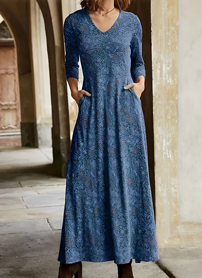 Sophie - Robe vintage à manches longues pour femmes