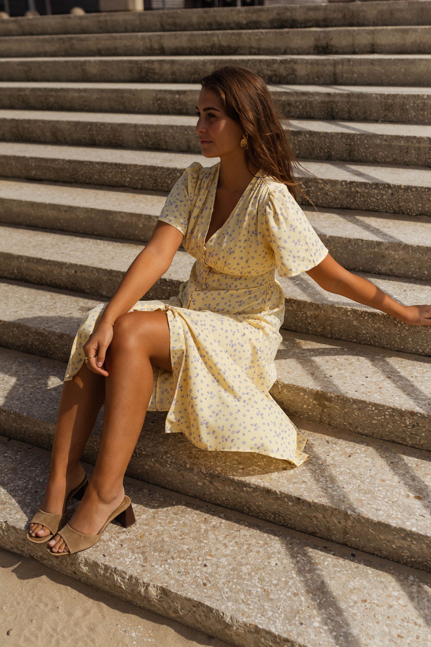 Diana™ | La Robe Midi Fleurie d'Été