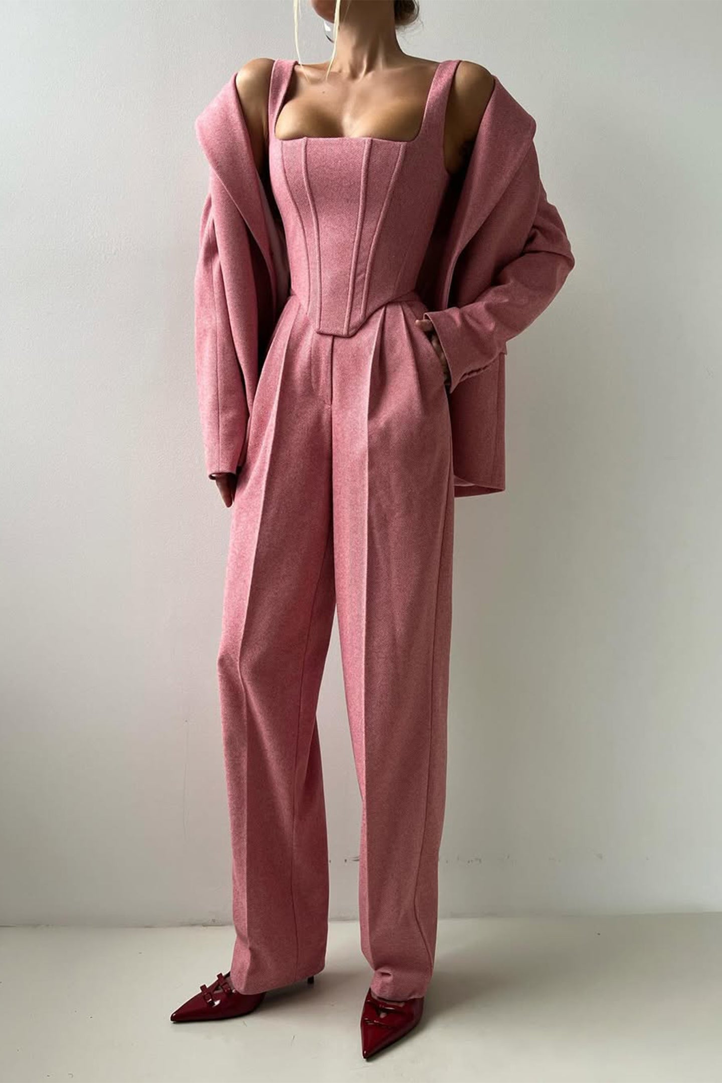 Grace | Ensemble de Trois Pièces avec Blazer Croisé