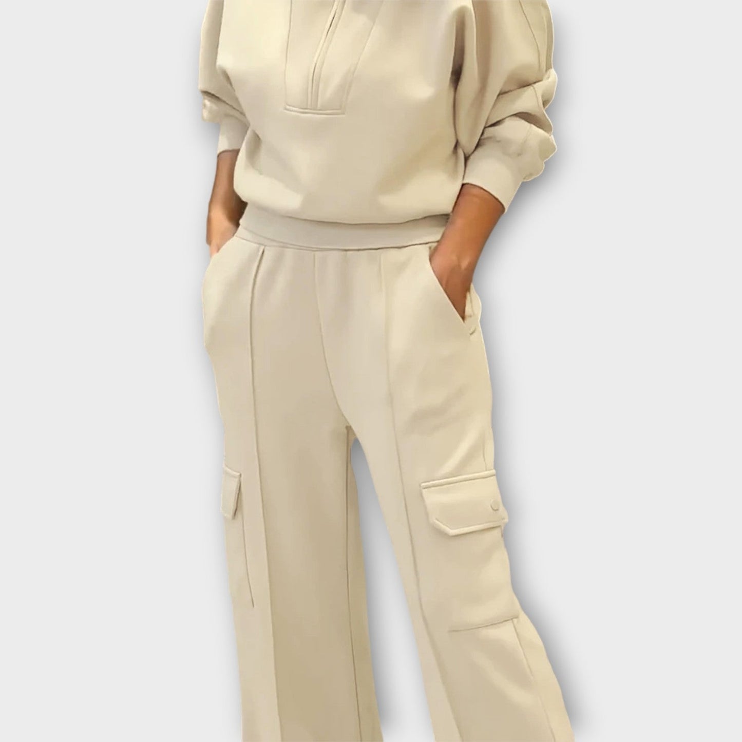 Ensemble de Lounge Élégant avec Pantalon Largement Ajusté