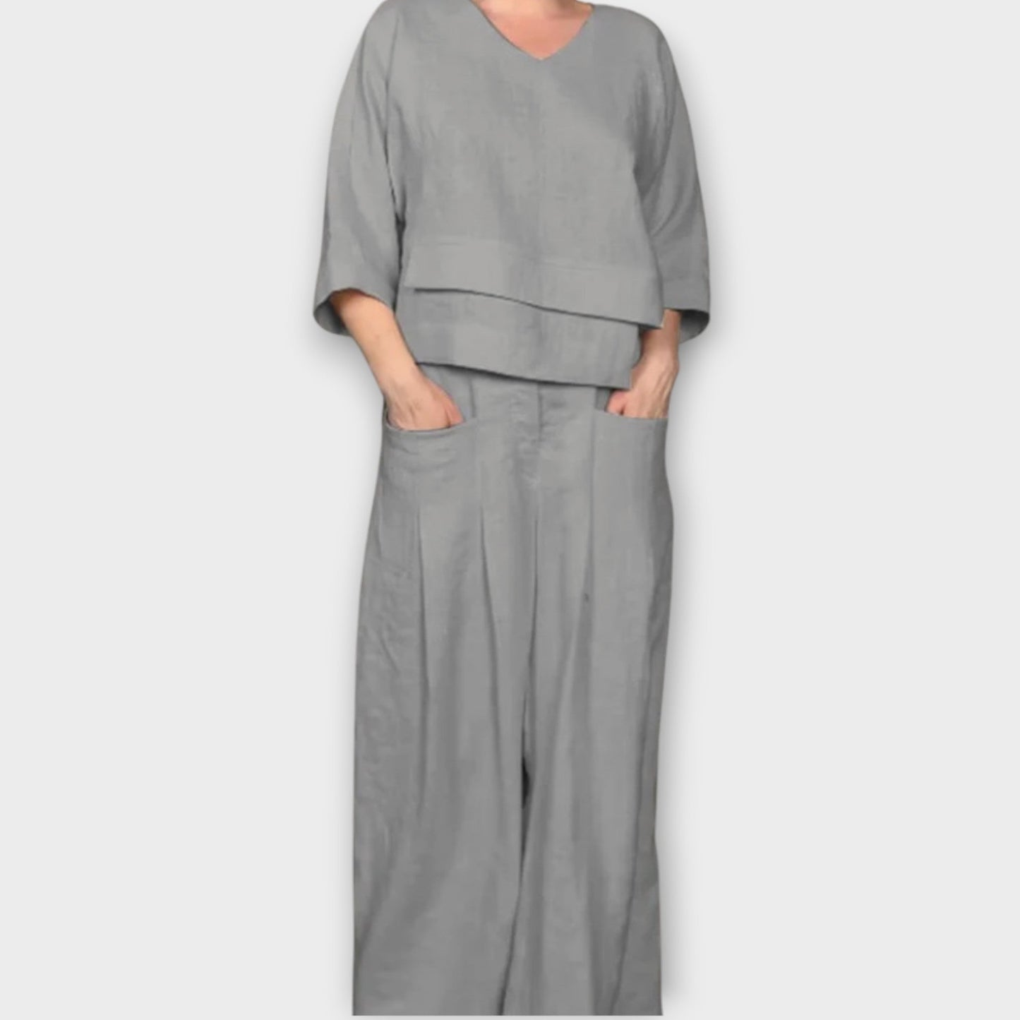 Ensemble de Lounge de Deux Pièces avec Pantalon Large et Coupe Détendue