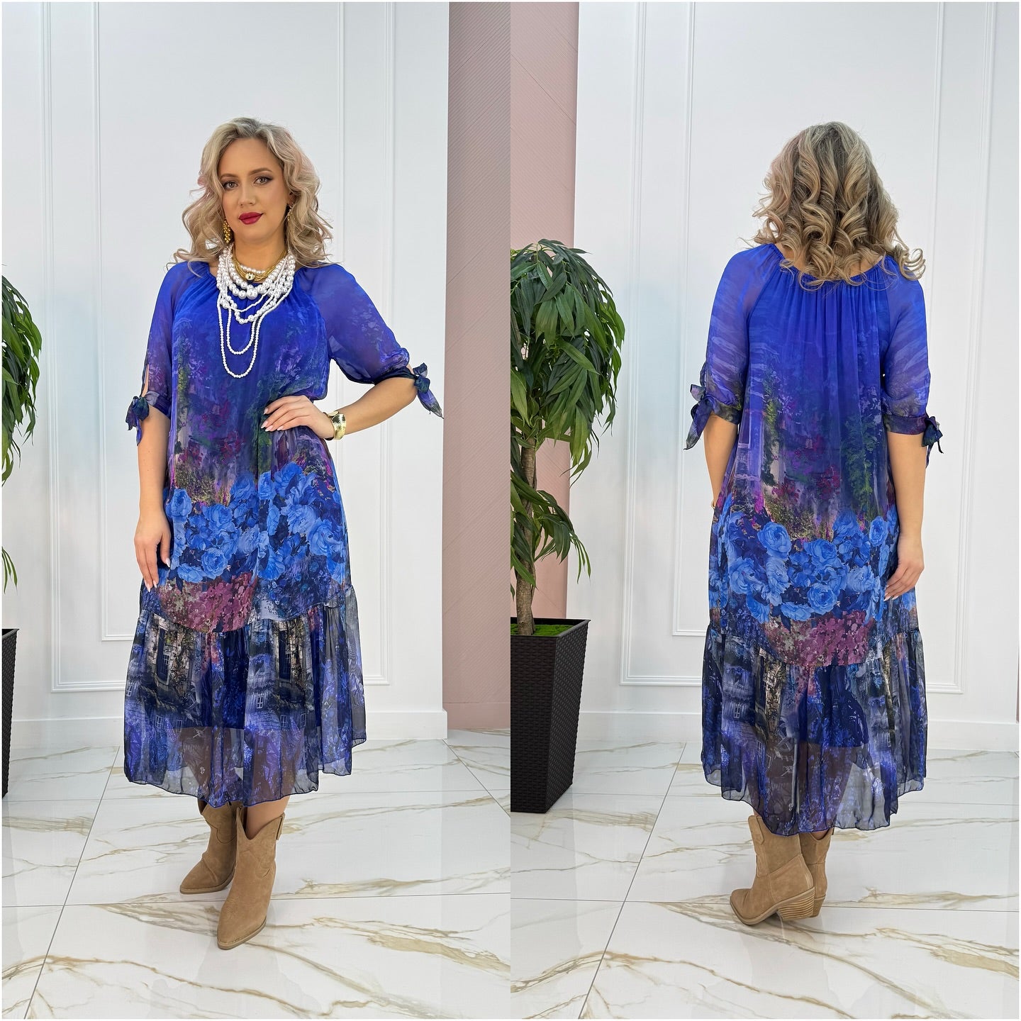 Clémence™ | Robe longue élégante florale confortable
