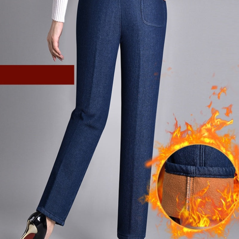 HARPER – PANTALONS EN DENIM ÉLASTIQUE HAUTS