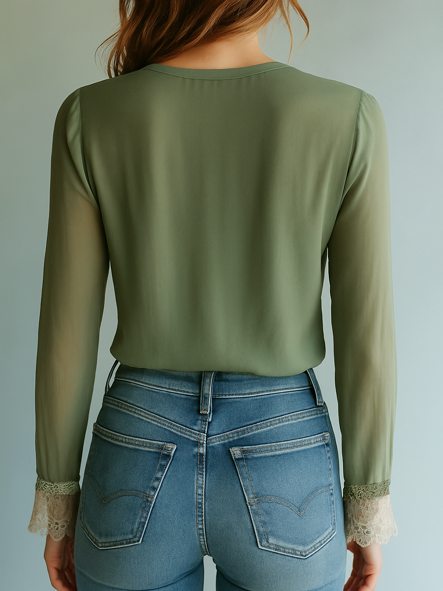 Bohemian™ | Blouse en Dentelle Imprimée Florale