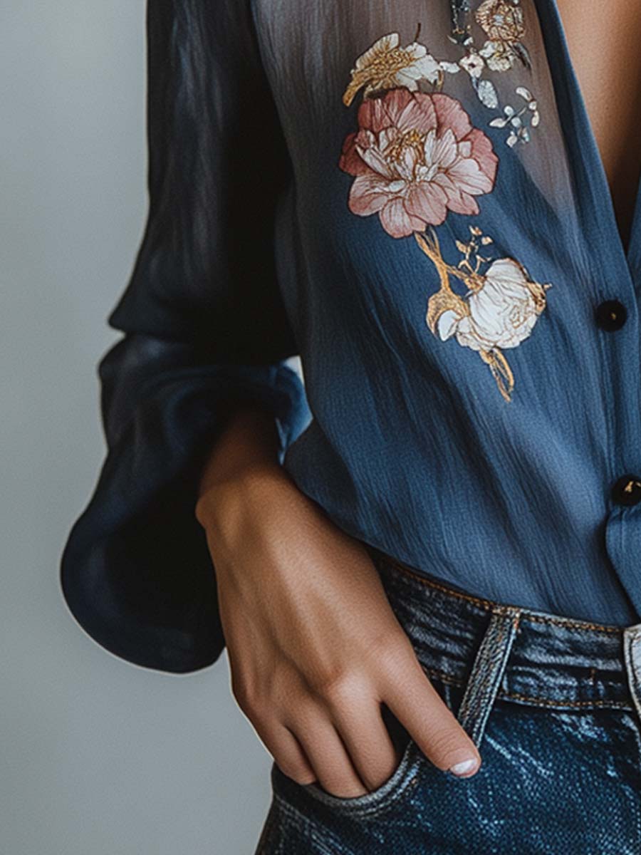 Blouse Florale Boho Chic pour Femmes