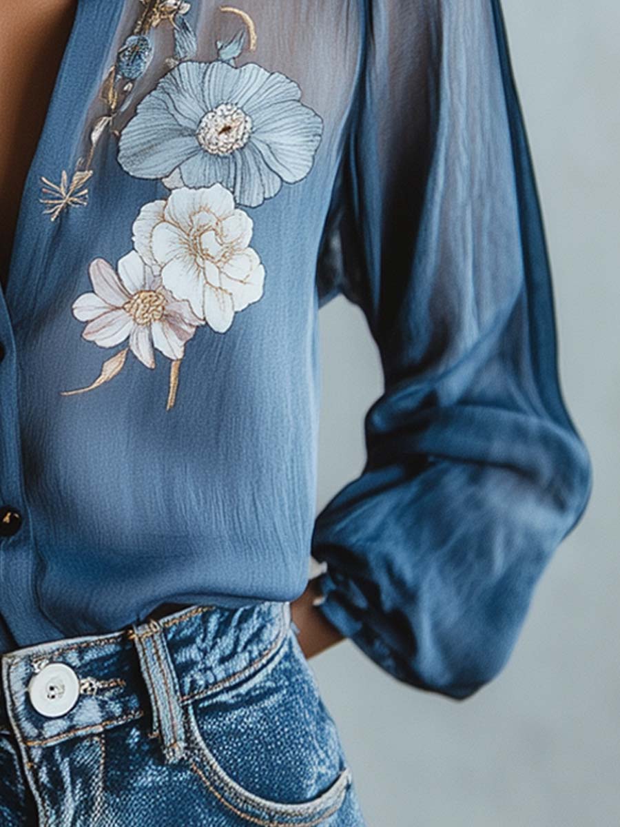Blouse Florale Boho Chic pour Femmes