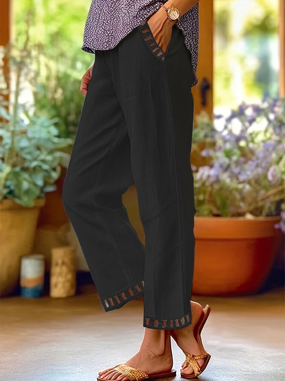 Wren – Pantalon court à taille décontractée avec bord contrasté