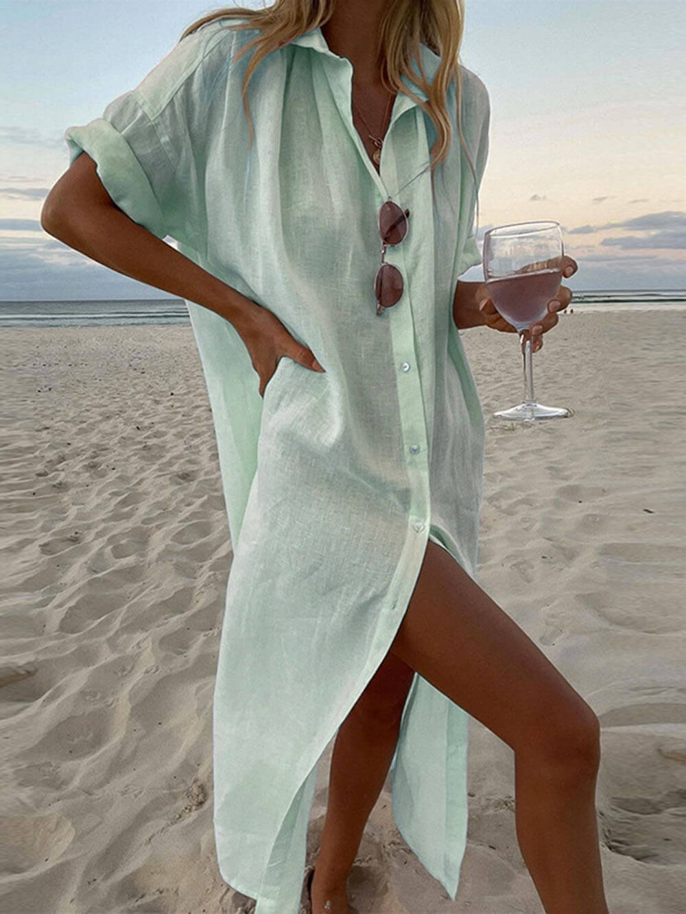 Robe Chemise Maxi Concept Simple