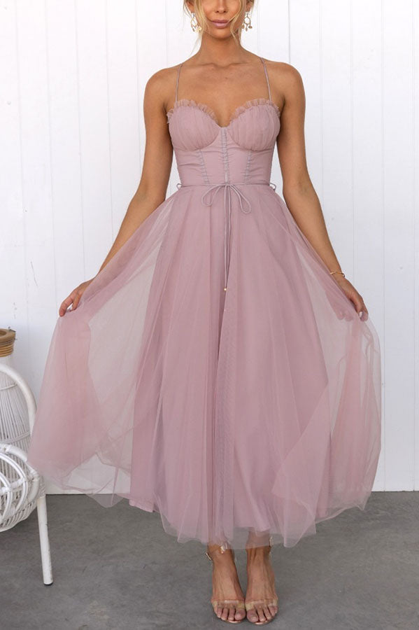 Elodie – Robe maxi avec décolleté en V