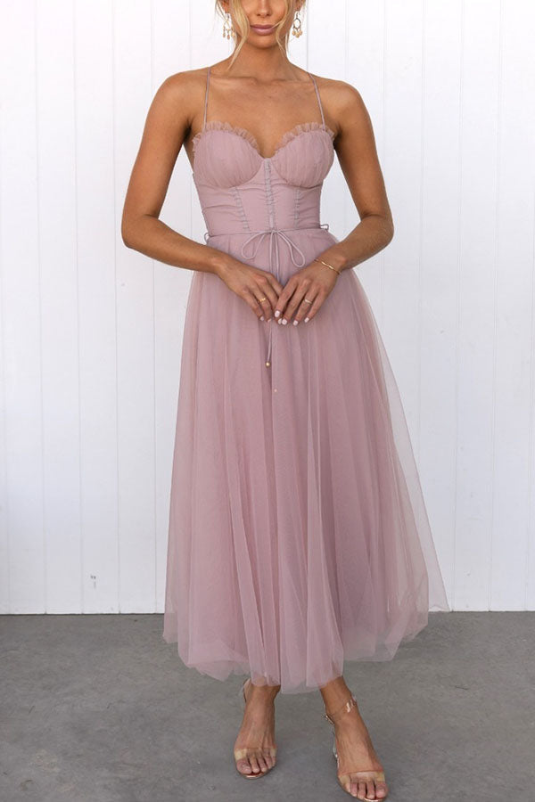 Elodie – Robe maxi avec décolleté en V