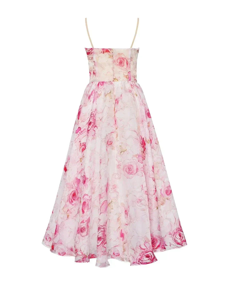 Emilia - Élégant Robe Sans Manches Imprimée