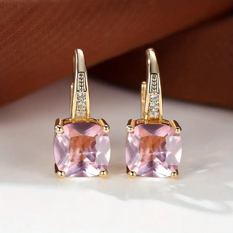 Boucles d'oreilles créoles avec Pierre Mystique | Or