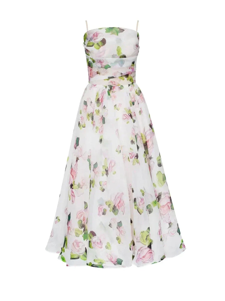 Emilia - Élégant Robe Sans Manches Imprimée