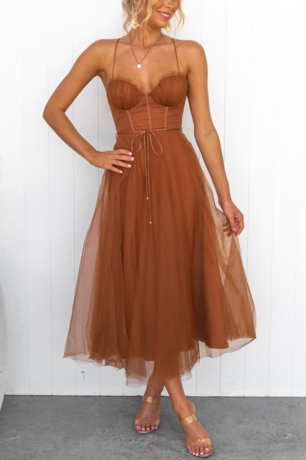 Elodie – Robe maxi avec décolleté en V