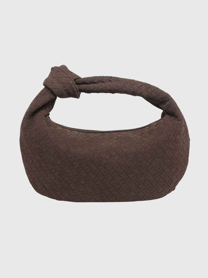 Celeste | Sac Medium Suédé Tressé avec Nœud