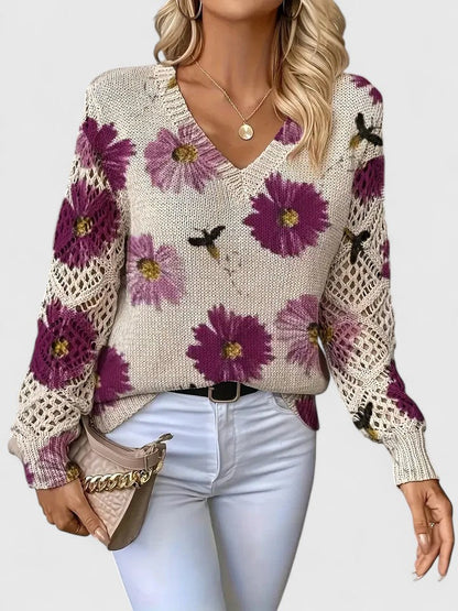 Aurelia | Pull élégant avec design floral