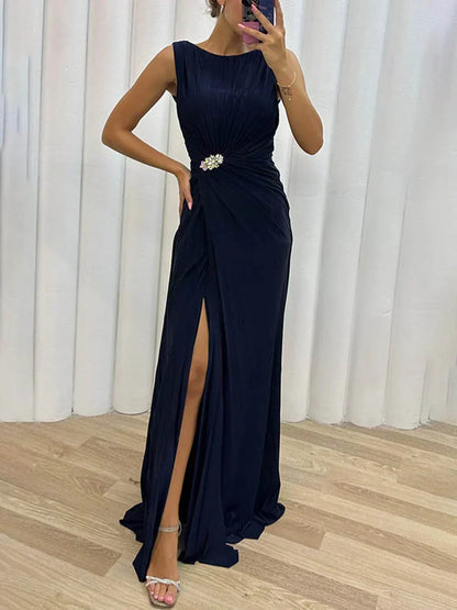 Robe de Soirée Maxi Plissée Davine