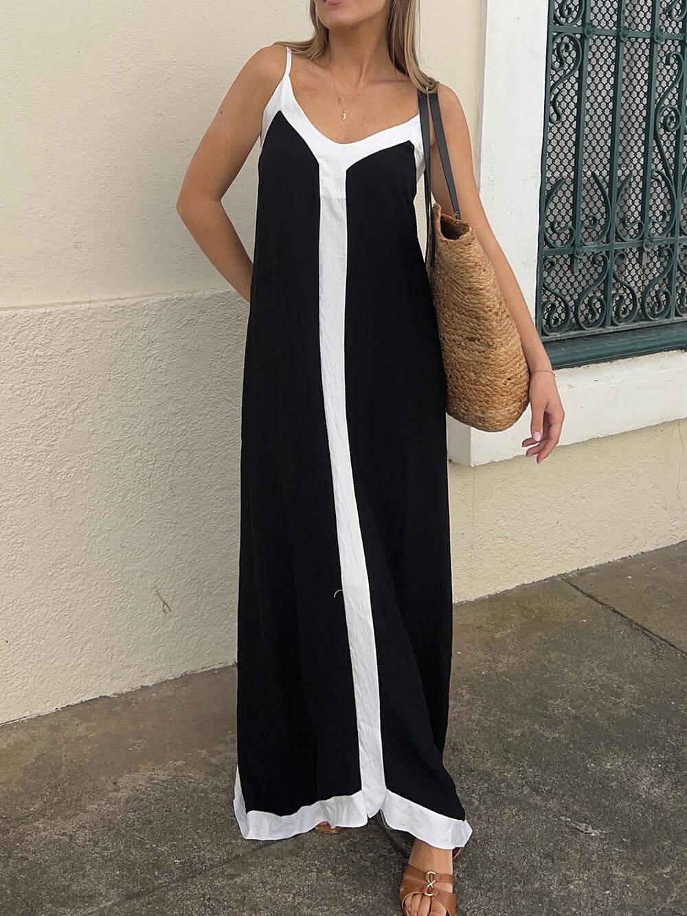 Nancy | Robe Midi Colorblock Style Isola Lavechic