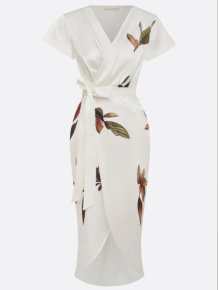 Elin™ | Robe portefeuille élégante à imprimé floral