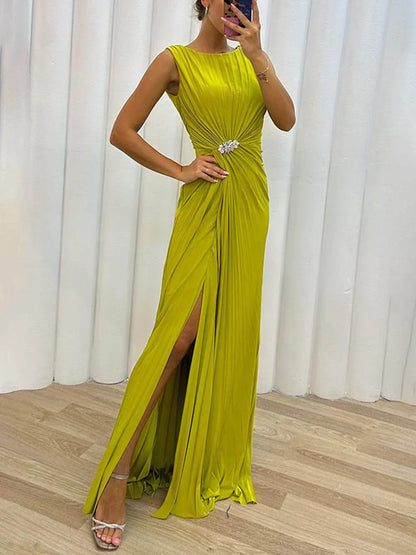 Robe de Soirée Maxi Plissée Davine