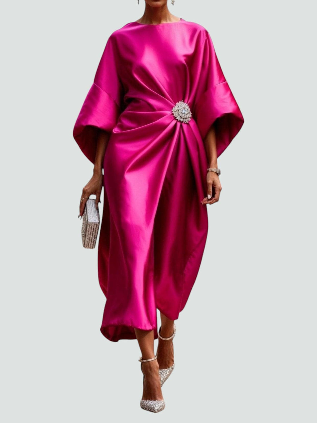 Zoey - Élégant Robe Longue en Satin