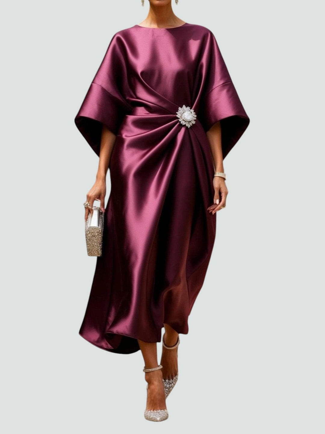 Zoey - Élégant Robe Longue en Satin