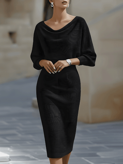 Brielle | Robe Midi Élégante Drapée