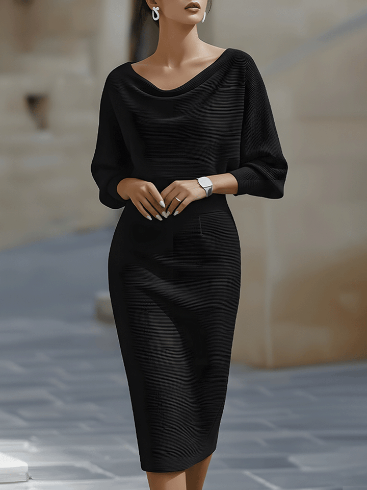 Brielle | Robe Midi Élégante Drapée