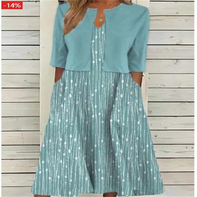 MADISON – ENSEMBLE DE ROBES MIDI ÉLÉGANTES AVEC FLEURS