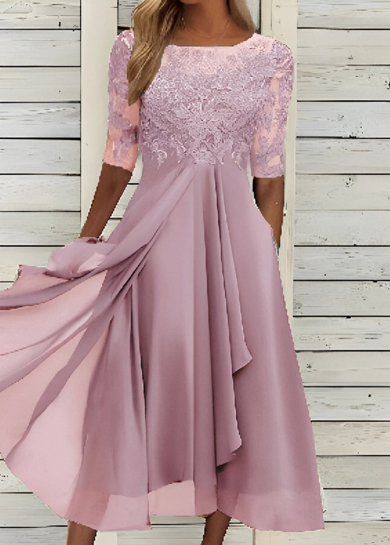 Colleen - Élégant, robe en dentelle coupée pour femmes
