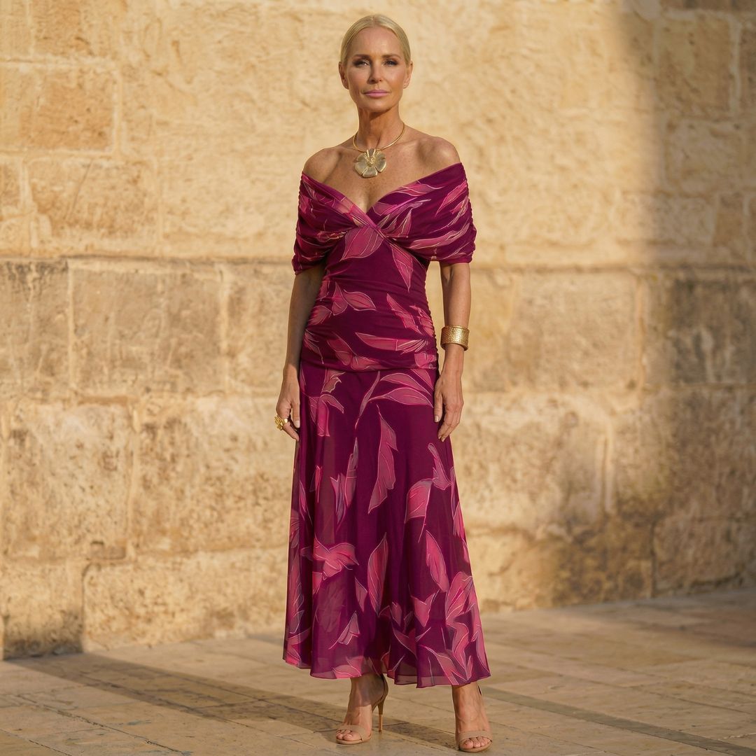 Celeste | Robe Élégante à Feuilles