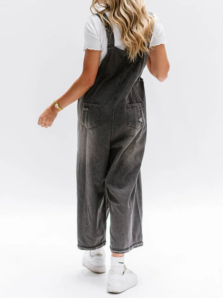 CATALINA – SALOPETTE EN DENIM VINTAGE LAVÉ