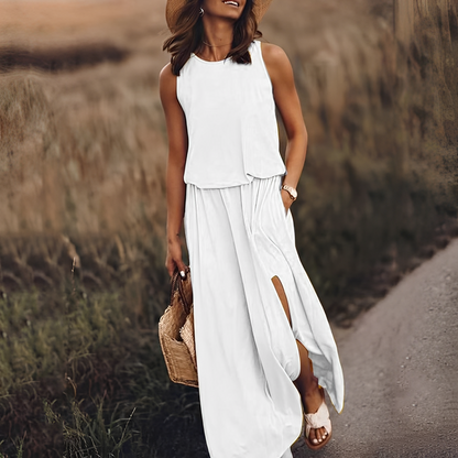 Agnes - Robe maxi sans manches décontractée pour femmes