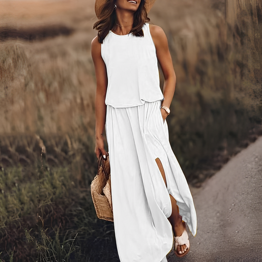 Agnes - Robe maxi sans manches décontractée pour femmes