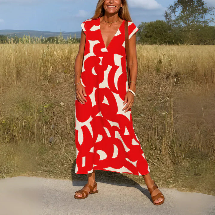 Tatiana™ | Robe Maxi avec Détails Brodés.