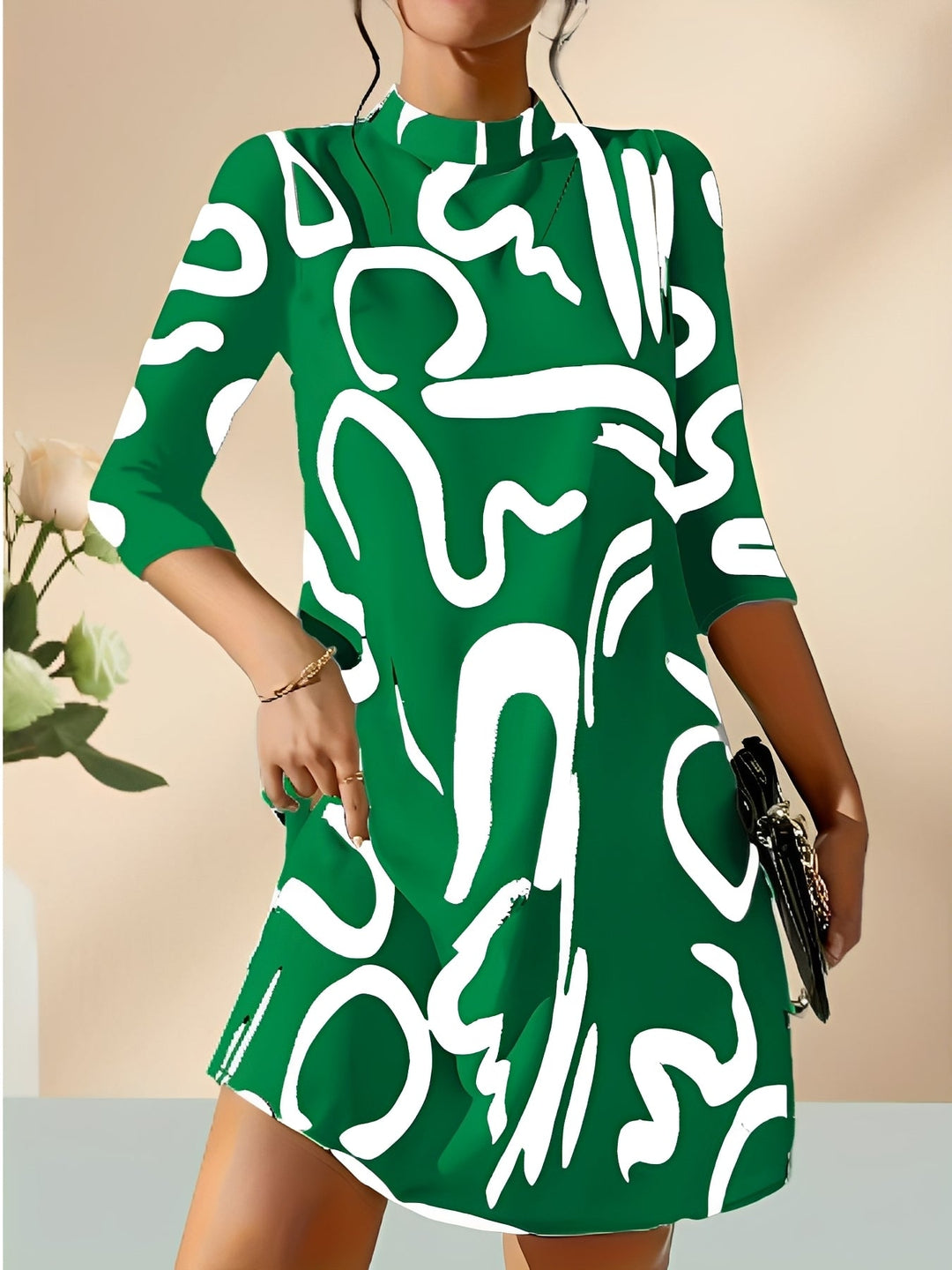 Casey - Robe mini élégante avec manches 3/4 pour femmes