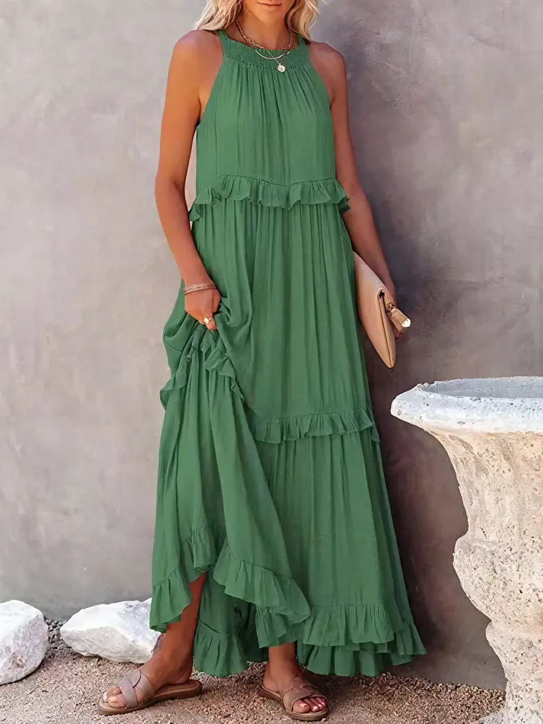Mabel | Robe Maxi Ruffle Breeze