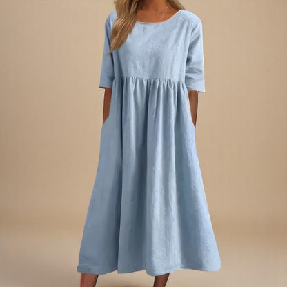 Emily | Robe Classique à Manches Mi-Longues
