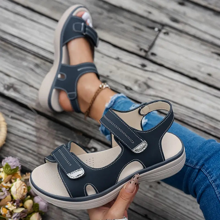Alia™ | Sandales à talon compensé confortables avec bride de cheville
