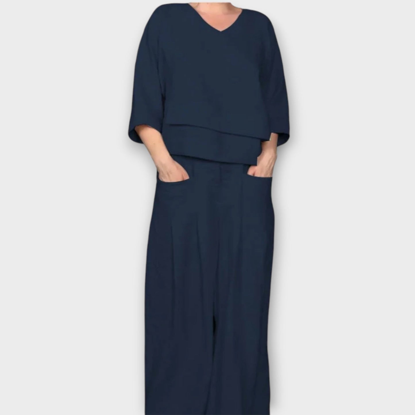 Ensemble Lounge en Deux Pièces avec Pantalon Large et Détendu