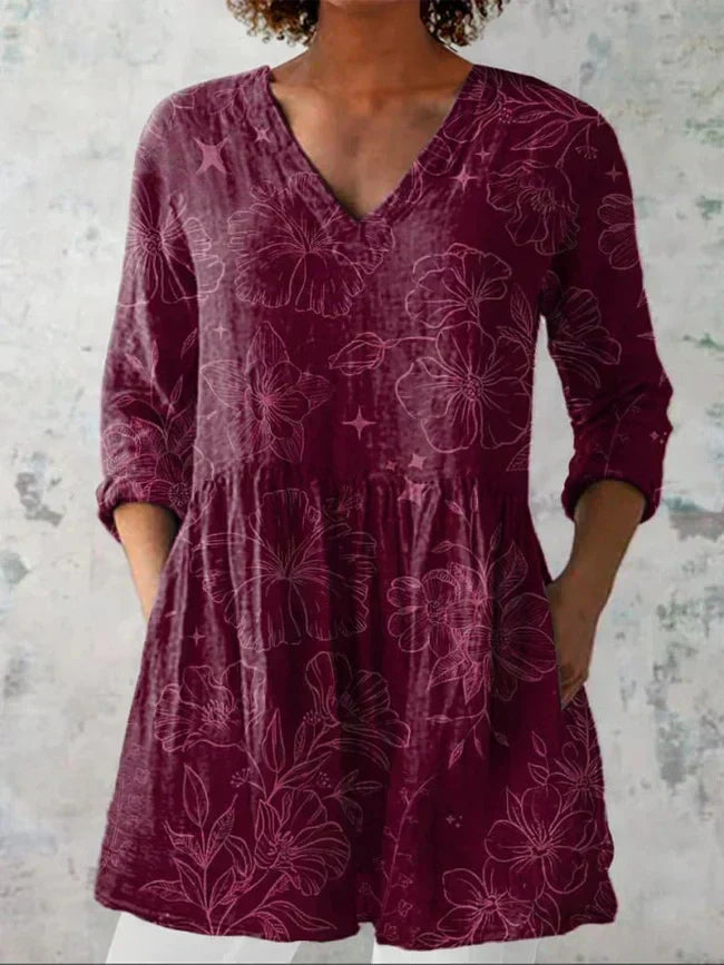 Aria | Chemise V-Neck Morning Glory