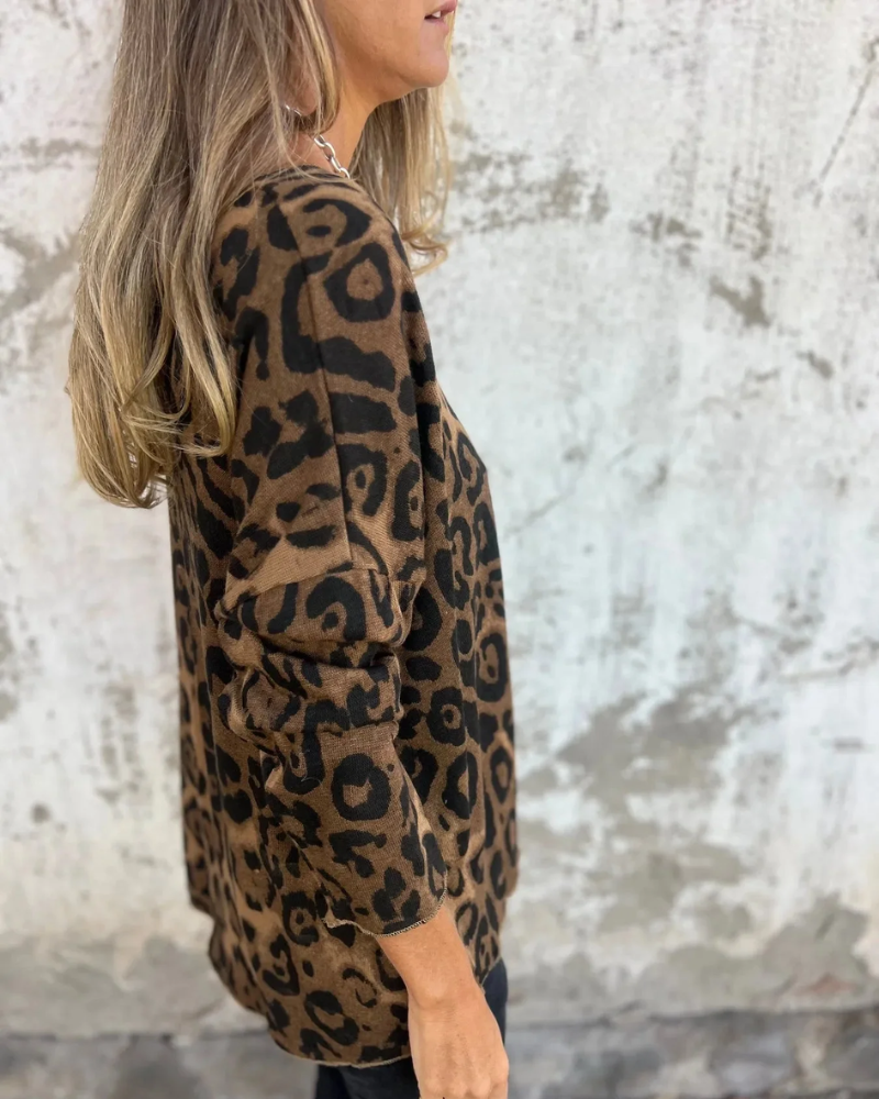 SERANA - BLOUSE IMPRIMÉE LÉOPARD