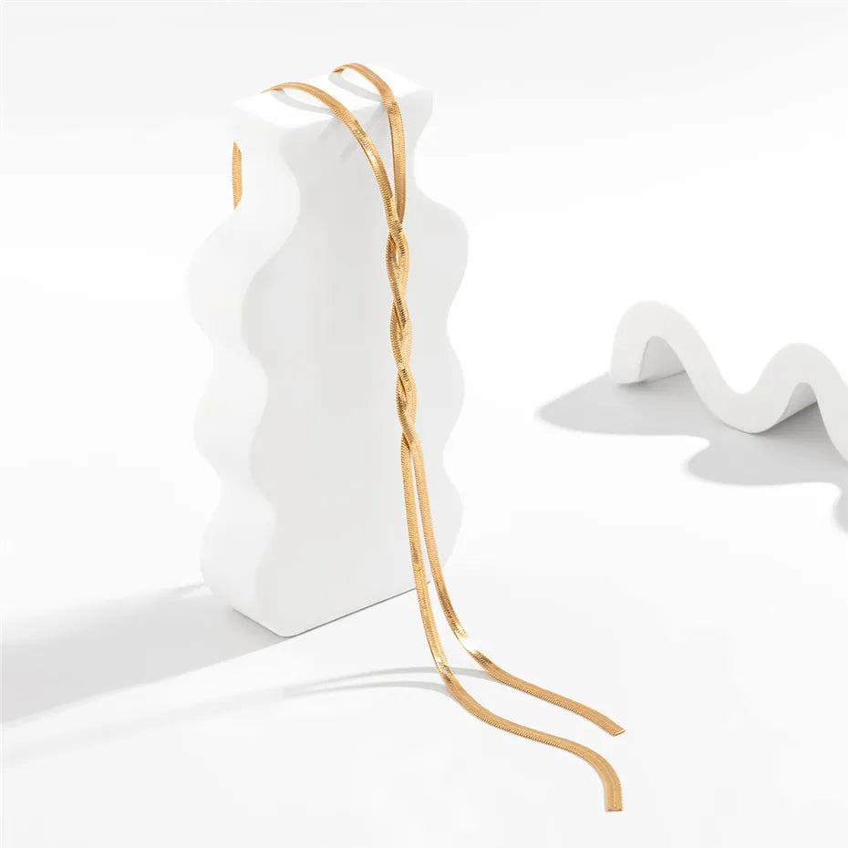 Flaira – Collier serpent ajustable en or